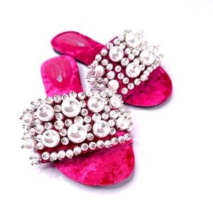 Free People + Jeffrey Campbell Pixie Pearl Slide Sandals